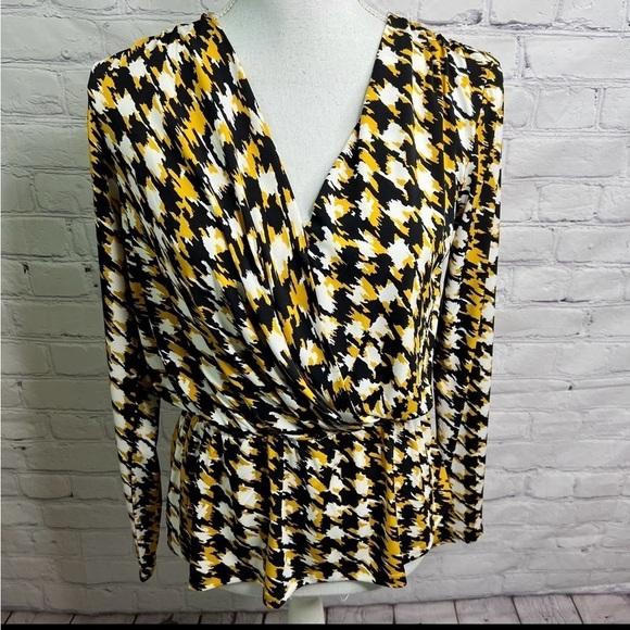 Anne Klein Houndstooth Blouse Small NWT - Picture 1 of 7